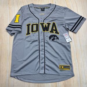 NEW Iowa Hawkeyes Colosseum Free Spirited Mesh Baseball Jersey Gray LG